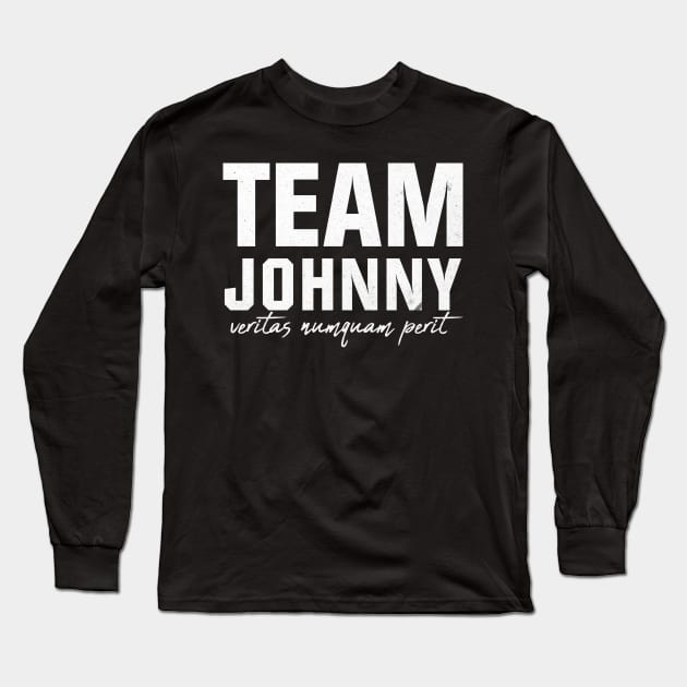 Team Johnny - veritas numquam perit Long Sleeve T-Shirt by geekmethat